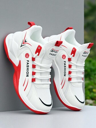 Men's Shock-Absorbing Basketball Shoes, Non-Slip Athletic Shoes For Youth Teenager