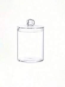 1pc Wattenstaafjeshouder, Make-upremoverpaddispenser, Bedekte make-upremoverpadopbergdoos, Transparante cosmetische organizer, Badkamer make-upstaafjes- en padhouder, Opbergdoos voor reinigingsstaafjes, Multifunctionele opbergdoos, Opbergdoos voor haarringen, Opbergdoos voor cosmetica, Opbergdoos