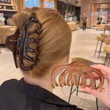 1pc Large Capacity Hair Clip For Women With Thick Hair, French Retro Style Hair Clamp For Bun Updo, 2024 New Hair Claw Hair Clips Hair Jaw Clip Hair Clamps Hair Clutch Hair Catcher Clip