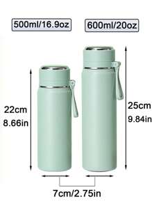 1 个 SUS316 不锈钢真空水瓶，带手柄和过滤器，500ml/16.9oz 和 600ml/20oz，防漏，适合户外旅行、跑步、骑自行车、徒步旅行、游泳返校 - 彩色 - 查看 2