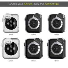 1 pièce - Étui pour montre connectée compatible avec les séries Apple Watch, étui de protection en PC non étanche compatible avec les modèles Ultra/SE/9/8/7/6/5/4/3/2/1, couvercles ajourés étincelants à l'arrière mode