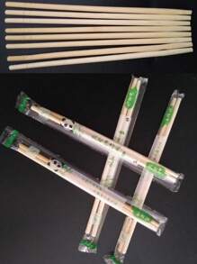 25 قطعة/50 قطعة/100 قطعة/150 قطعة عيدان خشب الخيزران القابلة للتخلص منها مغلفة بشكل فردي للأكل خارج المنزل