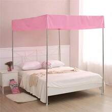 Mosquito Net Bed Mengersi Black Four Corner Post Bed Canopy Bed Curtains Sheer Canopy Adults Girls Bedroom Decoration Lightproof Windproof (, Black) - 粉色 - 查看 3