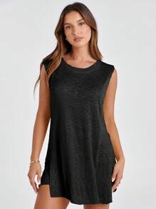 Women's Summer Knitted Sweater Set Sleeveless Top With Shorts 2 Piece Beach Holiday Set