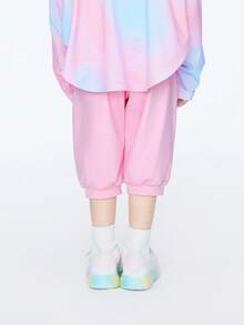 Annil Summer Knitted Cropped Pants For Little Girls In Young Girl' Clothing - Pink - View 2