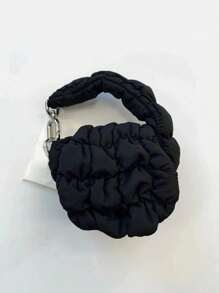 1pc Mini Ruffle Cloud Shaped Pouch Bag, Super Tiny Coin Purse Earphone Holder, Versatile Small Bag, Kid Mini Bag - Mini - View 7