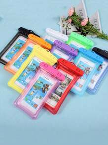 1pc Waterproof Mobile Phone Case, Rafting Diving Swimming Waterproof Bag, Universal Pvc Waterproof Bag Mobile Phone Protective Cover, Underwater Dry Bag Protective Cover, Very Suitable For Swimming, Rafting And Other Water Activities(Lanyard Buckle Color Is Random) - Multicolor - View 3