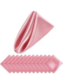 6/12/24/1pc Guardanapos de cetim, guardanapos de jantar quadrados, guardanapos de mesa macios resistentes a manchas e rugas para decoração de jantar de festa de casamento romântica, 16,92 polegadas, decoração de cozinha, guardanapos de decoração de Páscoa, guardanapos de pano