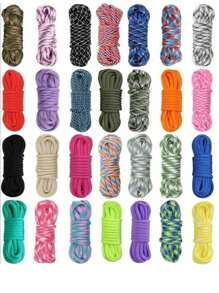 28pcs Multifunction Colorful DIY Paracord, Handmade Woven Rope, Bracelet Weaving, Craft Weaving