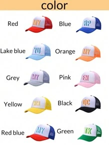 1-30 pièces Casquette de baseball en maille éponge personnalisée avec lettre, casquette de camionneur personnalisée pour homme, casquette de camionneur personnalisable pour femme, taille réglable : 54-60 cm, 10 couleurs : rouge, bleu lagon, gris, jaune, bleu, orange, rose, noir, vert, bleu, casquette de soleil d'été personnalisable réglable unisexe, casquette Bass Pro Shop