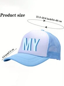 1-30 pièces Casquette de baseball en maille éponge personnalisée avec lettre, casquette de camionneur personnalisée pour homme, casquette de camionneur personnalisable pour femme, taille réglable : 54-60 cm, 10 couleurs : rouge, bleu lagon, gris, jaune, bleu, orange, rose, noir, vert, bleu, casquette de soleil d'été personnalisable réglable unisexe, casquette Bass Pro Shop