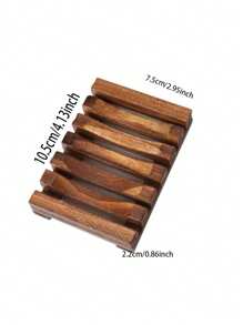 1 pièce Porte-savon en bois créatif, support de savon en bois pour la salle de bain