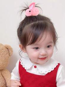 2pcs Bunny Hair Clips For Girls White Pink Bunny Shaped Alligator Clips Adorable Rabbit Hairpins Easter Holiday Barrettes Toddler Girl Bows Kids Hair Accessories - Bunny - View 8