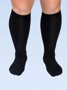 Calcetines deportivos de compresión de talla grande, calcetines de fitness de unicolor hasta el tobillo, extra cómodos y aptos para correr, escalar, ciclismo, saltar la cuerda, entrenamiento