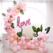 Party Wedding Decor Circle Ring Metal Arch Stand Backdrop Round Ring Artificial Flower Balloons Row Rack For Party Wedding Holiday Decorative,2M Party Favors Room Decor Bride - Gold - View 6
