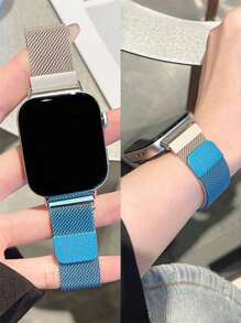 1pc Magnetic Metal Watch Band, Compatible With Huawei Watch Fit 1/Fit 2/Fit 3 Straps