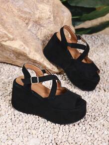 Sandalias de moda con suela gruesa para mujer, modelo del año 2025
