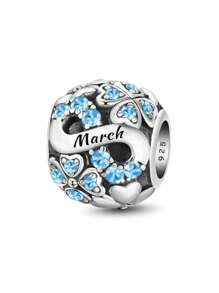 1 pieza de cuentas de trébol con piedras preciosas del zodiaco para hacer pulseras y brazaletes de mujer - Accesorio de joyería para hacer manualidades y combinar con atuendos diarios para chicas