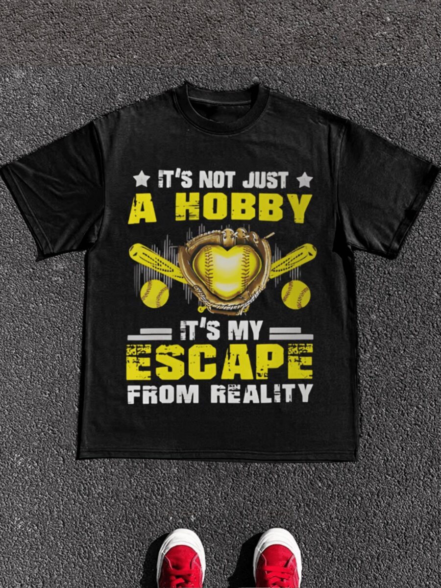 220g Heavy - Weight Pure Cotton T - Shirt For Devoted Softball Lovers, Expressing Deep Passion