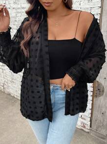 A Plus Size Ladies Casual Loose Thin Cardigan For Spring And Summer Chiffon Mesh Cardigan Casual Loose Tops