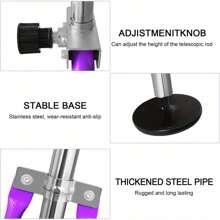 Gymnastics Bar Expandable Horizontal Training Bars For Home Gym Purple - 紫色 - 查看 4