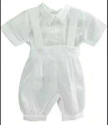 Christening Gown For Boy Christening Suit For Boy Cross P04 - 白色 - 查看 3