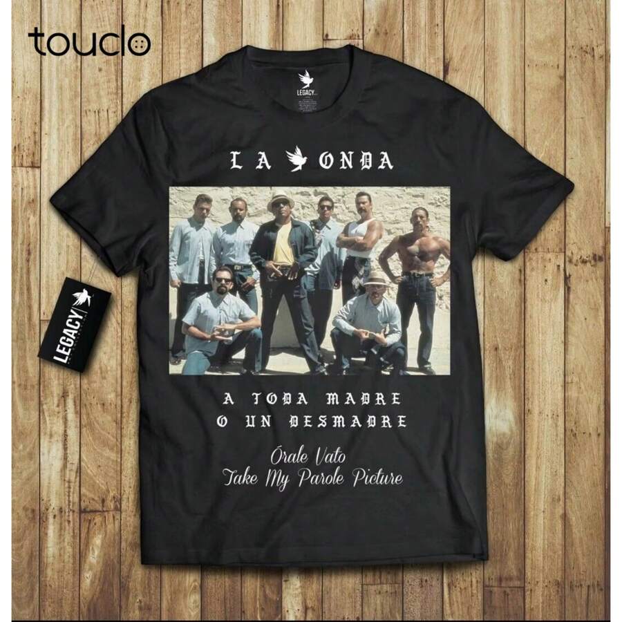 La Onda Blood In Blood Out T-Shirt Limited Edition Vatos Locos Rare Collection - 黑色 - 查看 1