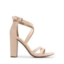 Women Multi Strap Chunky Heeled Sandals Soft Comfort Block Heeled Sandals For Prom Dancing Wedding - Apricot - View 2