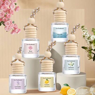 1 peça 8ml Aromaterapia Pingente Aromatizador de Ar para Carro, Difusor de Ar Bonito para Carro, Aromatizador de Ar para Carro de Longa Duração, Aromatizador de Carro Feminino, Remove Odores, Não Apimentado, Fragrância de Longa Duração