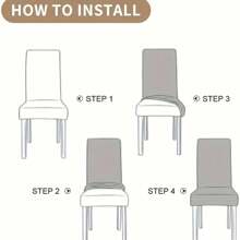 2/4/6pcs Creative Personalized, Special Black And White Texture Decoration, Printed Chair Cover, Fashionable Printing, Elastic And Easy To Install, Enhancing Seat Style