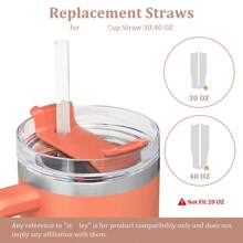 Set di cannucce riutilizzabili semi-trasparenti di diametro 9mm con 1 pennello in acciaio inossidabile, facili da pulire, compatibili con