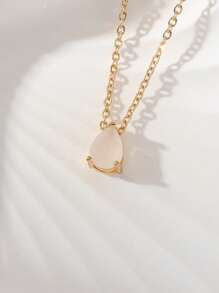 1件定制诞生石项链，锆石水滴形、心形、方形宝石，个性化生日礼物、母亲节礼物、闺蜜礼物 - Tear-Drop - 查看 28