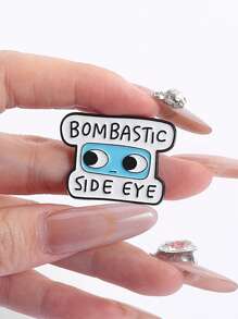 1pc Cartoon Metal Badge, Fashion Accessory For Shirt, Bag, Clothing, Suitable As Gift For Collecting Friends And Family - Letter - View 4