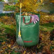 2 piezas/1 pieza Bolsa grande reutilizable de hojas, bolsa impermeable y antioxidante para césped, bolsa de residuos plegable de gran capacidad para el jardín, bolsa recolectora de polvo para jardín, bolsa de jardín para recoger hojas, bolsa de jardín de gran capacidad, bolsa de basura de hojas para piscina y jardín, bolsa comercial de reciclaje de basura