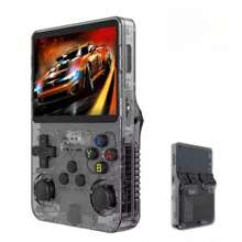 Console de jeu portable rétro mini R36s, stockage incluant plus de 15 000 jeux, écran IPS de 3,5 pouces, jeux et divertissement portables, carte TF intégrée de 64 Go.