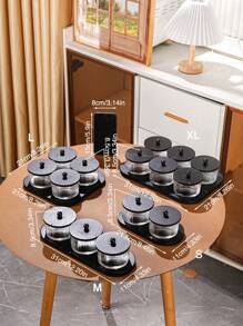 1 Set multifunktionale Aufbewahrungsgläser, Tabletts für Getreide, Süßigkeiten, Kekse, Brot, geeignet für Outdoor, Hochzeit, Party, Geschenke, Geburtstage