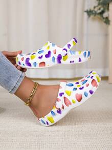 New Women's All Season Garden Shoes, Adjustable Loose Flat Slippers, Bedroom/Travel/Beach Flip Flops, Closed Toe Sandals - Multicolor - View 3