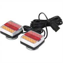 12V Magnetic Trailer Rear Light 10.3 * 9.3 * 6.8cm Board Lamps 7.5 Metre Cable Left And Right Side LED Trailer Lights - Variant1 - View 1