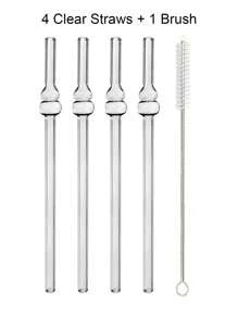 2 ống hút thủy tinh kèm 1 chổi cọ ống hút, ống hút tái sử dụng 8mm, ống hút hình quả bầu, ống hút quà tặng cho bạn bè và gia đình, hạnh phúc và giàu có - Hình quả bầu - Xem 9