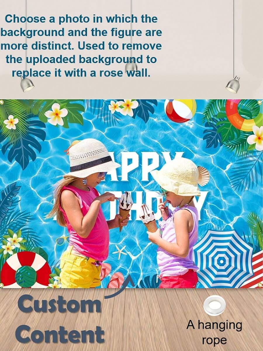 Tarjetas De Invitación De Cumpleaños Para Fiesta En La Piscina Con Sobres, Paquete De 20 (4