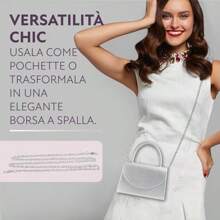 Elegant Women's -Leather Clutch Bag For Weddings, Parties And Events | Clutch With Chain Shoulder Strap, Ideal As An Elegant Women's Ceremony Bag Or Women's Handbag For Special Occasions