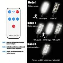 商用 1000000LM LED 户外黄昏至黎明太阳能路灯道路区域灯，适用于小路、庭院、露台的户外花园照明 - New - 查看 11