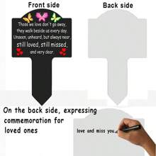 YAFITYES 1 pieza Estaca conmemorativa del jardín, marcador impermeable de tumba para mamá y papá, y otros seres queridos, placa homenaje para exterior, decoración de cementerio de condolencia