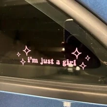 I'm Just A Girl Decal Sticker For Cars, Laptops, Phones, Cute Sticker, Girly Sticker, I'm Literally Just A Girl, Funny Gift For Teen Girl - one-size - View 4