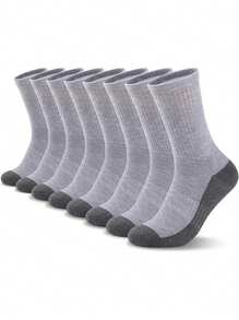 12 Pairs Of Men's Casual Simple Fashion Versatile Daily Wear Sports Mid-Tube Socks Shipped Randomly