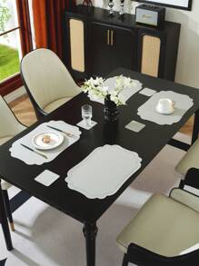 8/12pcs Hotel Restaurant Placemats/Coasters Set, High-End Table Mats, Multi-Color Heat-Resistant Pads, Protect Tabletop, Suitable For Wedding, Party, Home Kitchen Dining, Holiday Decoration