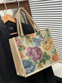 Women's Fashion Large Capacity Tote Handbag - Khaki - View 5