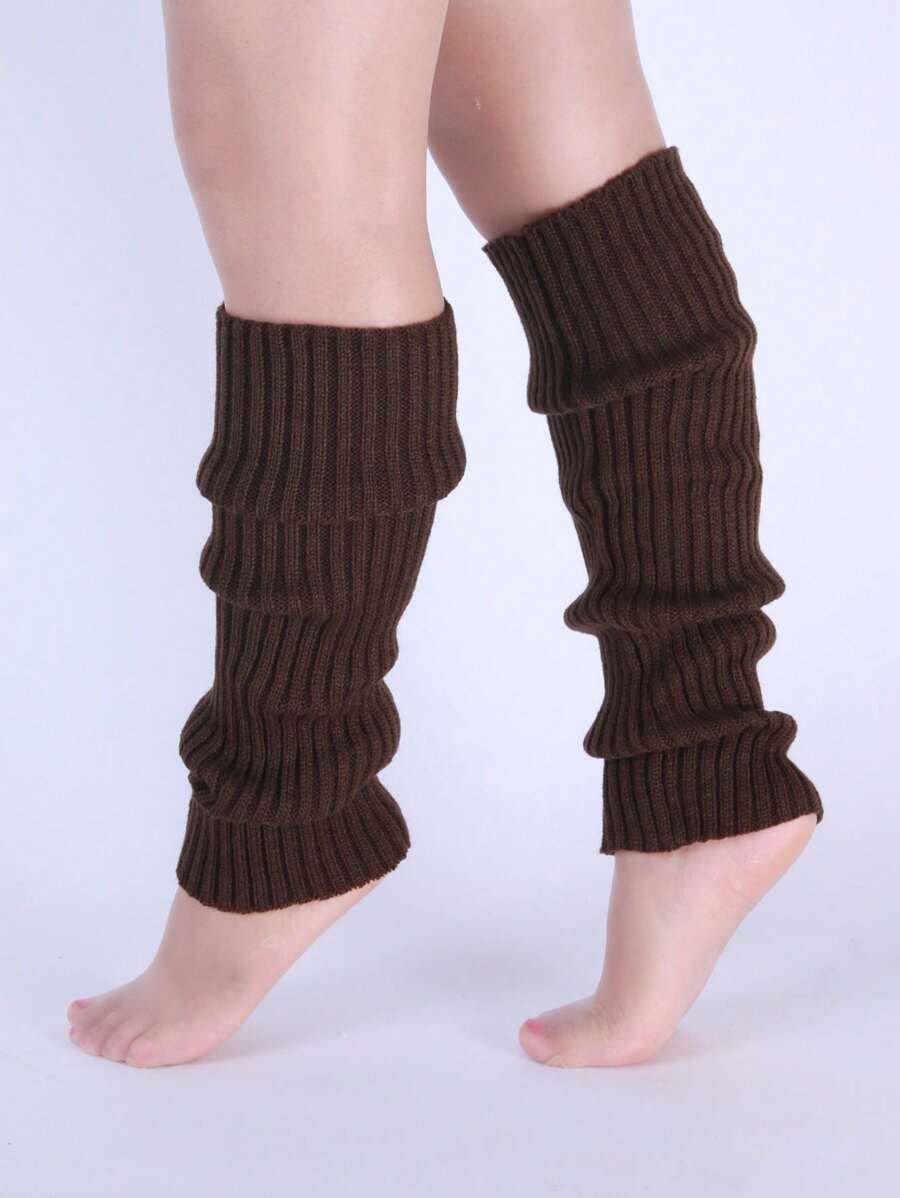 1 Pair Of Knitted Knitted Leg Warmers Suitable For Daily Wear In Autumn And Winter, Cozy