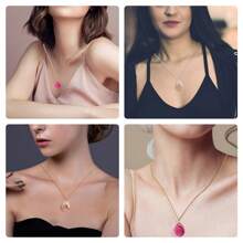 1 Pc Water Drop Elliptical Pendant Silicone Resin Mold For DIY Epoxy Resin Pendant Keychain Jewelry - White - View 4