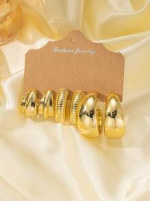 Lot de 6 à 18 boucles d'oreilles dorées, ensemble de boucles d'oreilles minimalistes polyvalentes et à la mode, adaptées à un usage quotidien toute l'année
